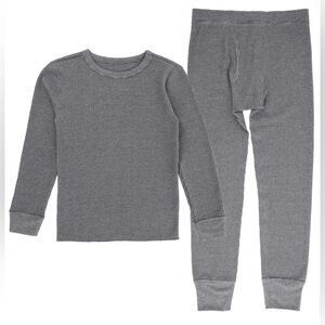 Fruit of the Loom Boys Waffle Thermal Set In Gray (Size Boys L 10/12)